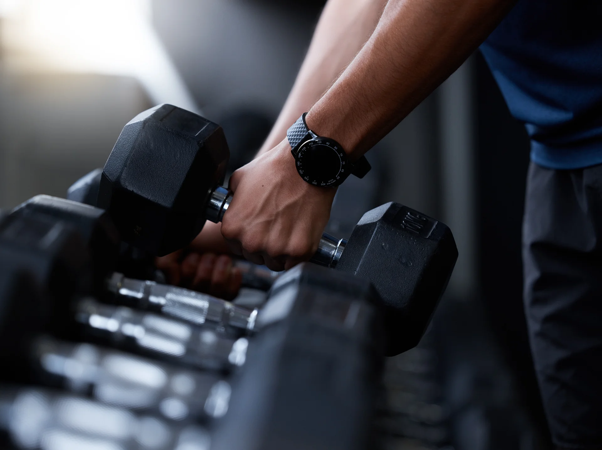 Hanteln im Le Gym – Freihantelbereich